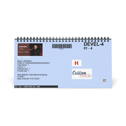Richard Madden 2026 Desk Calendar | Premium Spiral Bound Celebrity Photo Calendar | High-Quality Fan Gift & Desk Décor