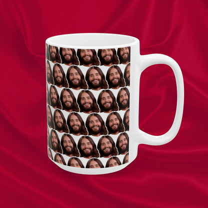 Jared Leto Face Pattern Ceramic Mug | Unique Gift for Jared Leto Fans