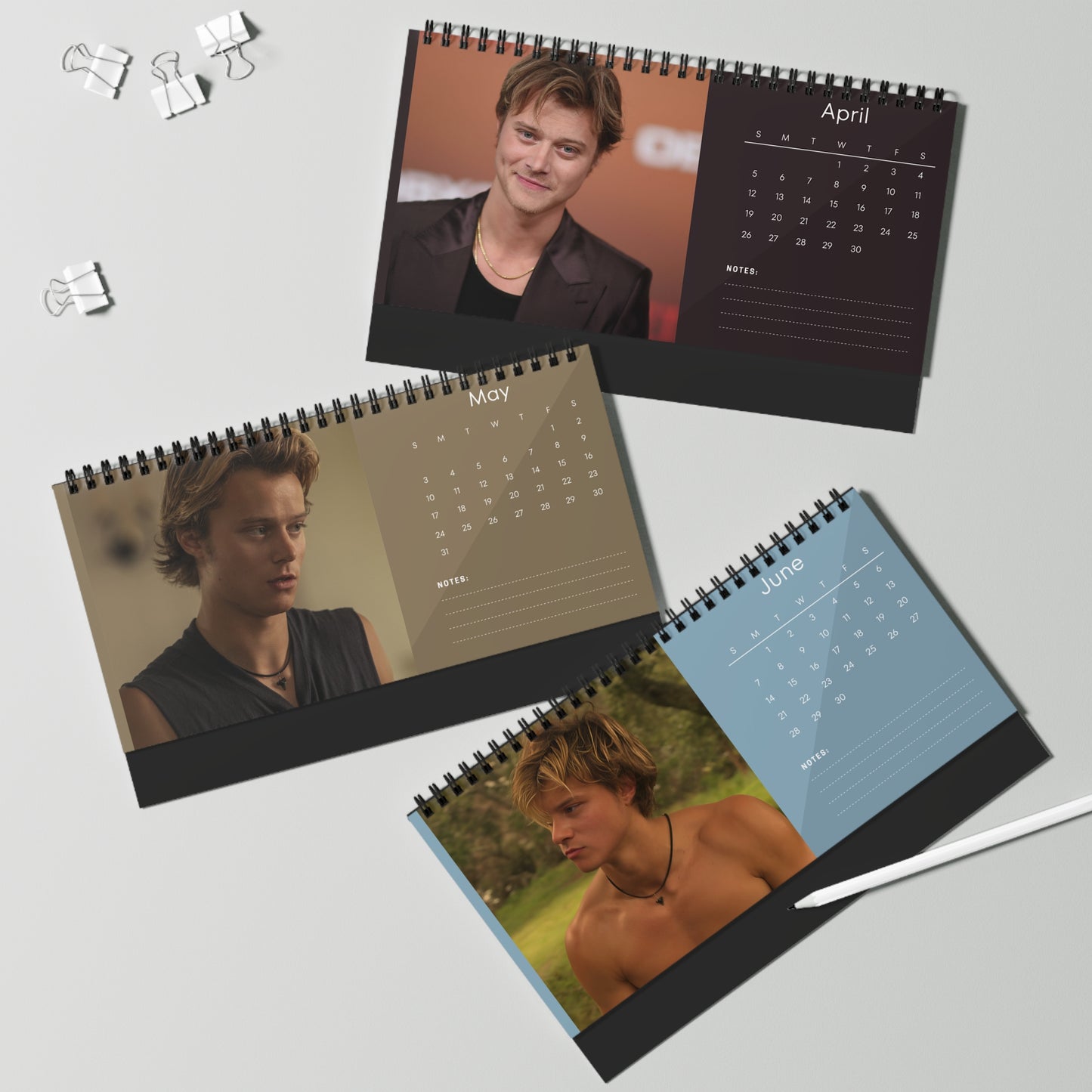 Rudy Pankow 2026 Desk Calendar | no to push