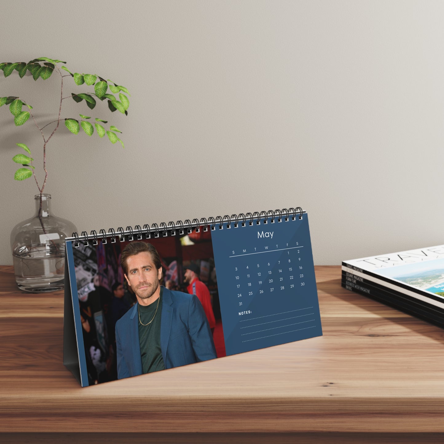 Jake Gyllenhaal 2026 Desk Calendar | Hollywood Actor Planner | Movie Star Gift | Donnie Darko & Nightcrawler Calendar | Office Decor