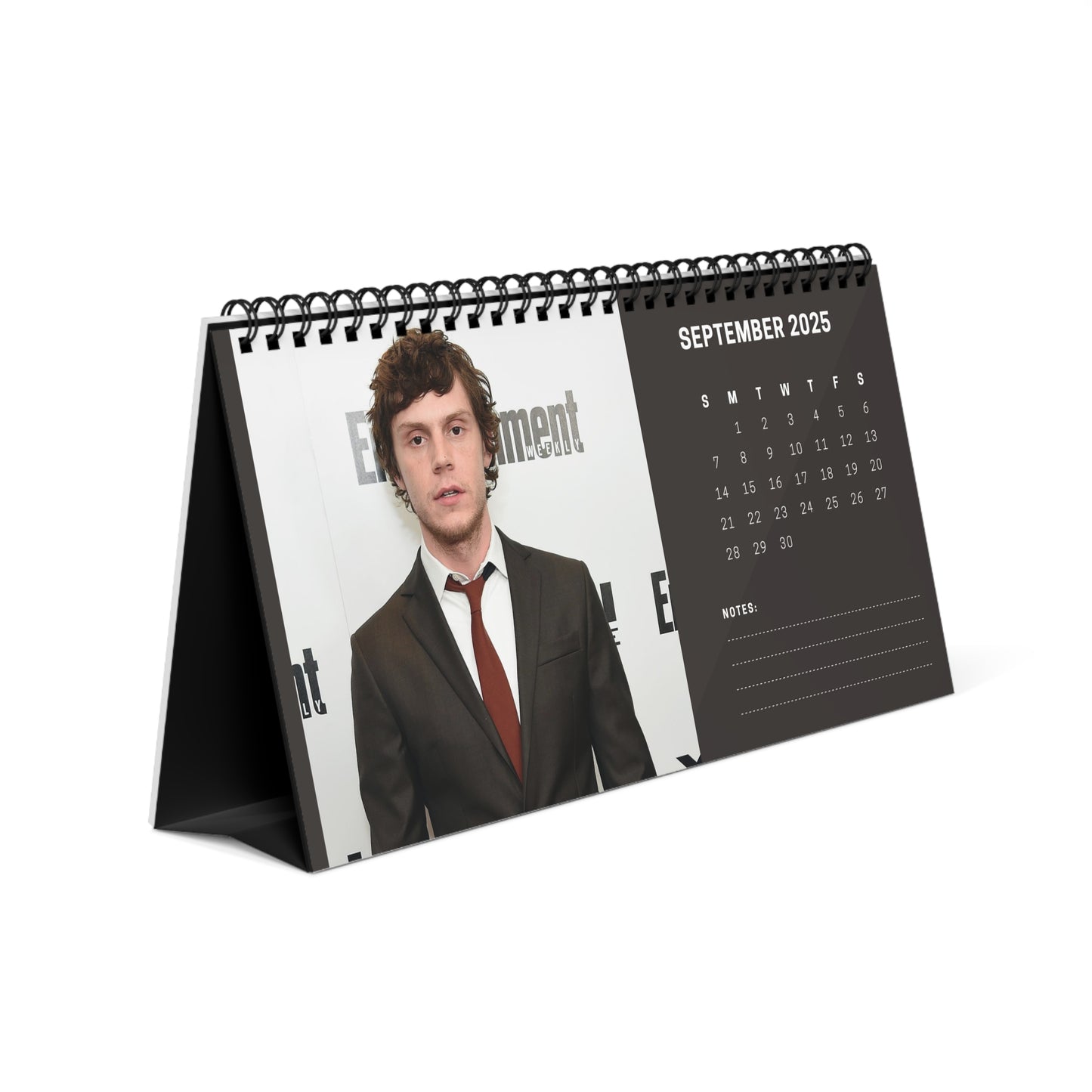 Evan Peters 2025 Desk Calendar | Evan Peters Calendar | Fan Gift