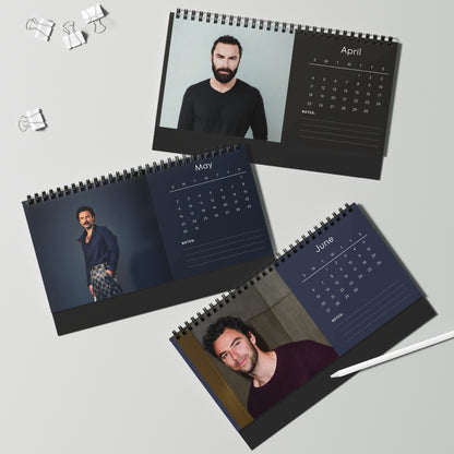 Aidan Turner 2027 Desk Calendar Vol 2 | Spiral Bound Photo Calendar | Fan Gift
