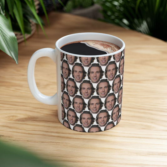 Dax Shepard Funny Face Pattern Ceramic Mug | Unique Gift for Cillian Dax Shepard