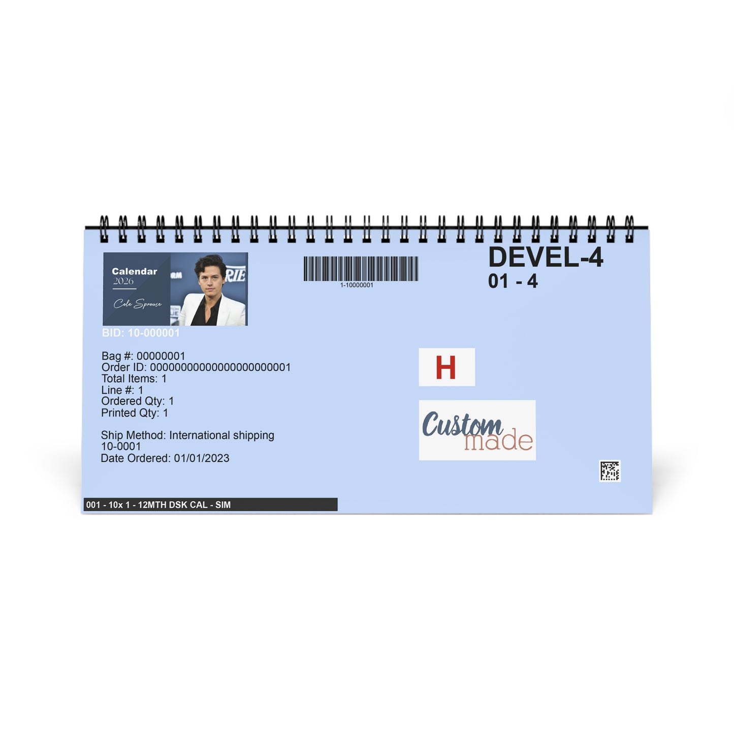 Cole Sprouse 2026 Desk Calendar | Riverdale Actor Planner | Hollywood Star Gift | Jughead Jones Calendar | TV & Movie Decor