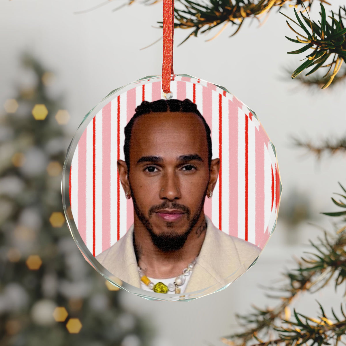 Lewis Hamilton Christmas Ornament | Celebrity Fan Gift Keepsake