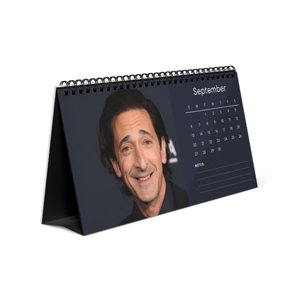 Adrien Brody 2026 Desk Calendar | Oscar Winner Monthly Planner | Actor Gift | The Pianist Calendar | Home Office Decor