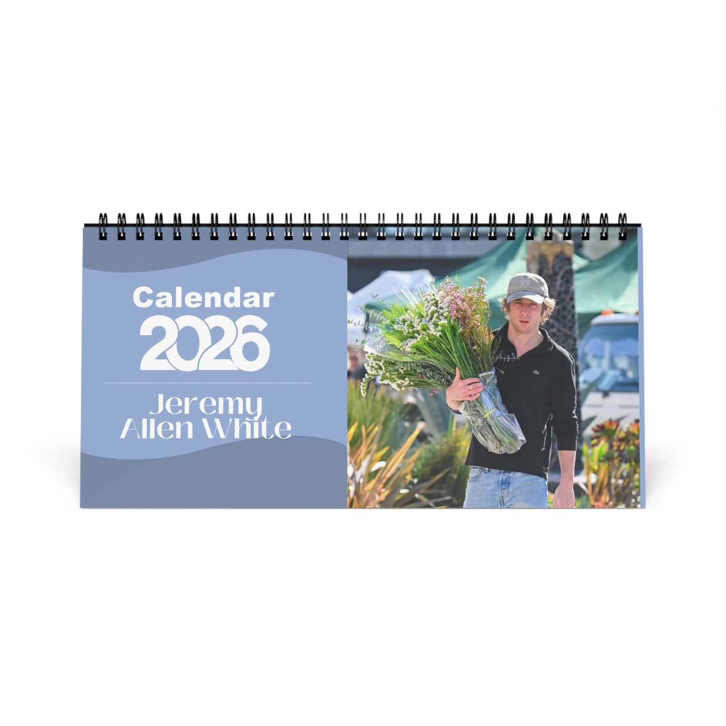Jeremy Allen White 2026 Desk Calendar | Premium Spiral Bound Celebrity Photo Calendar | Collectible Fan Gift | Stylish Desk & Office Décor