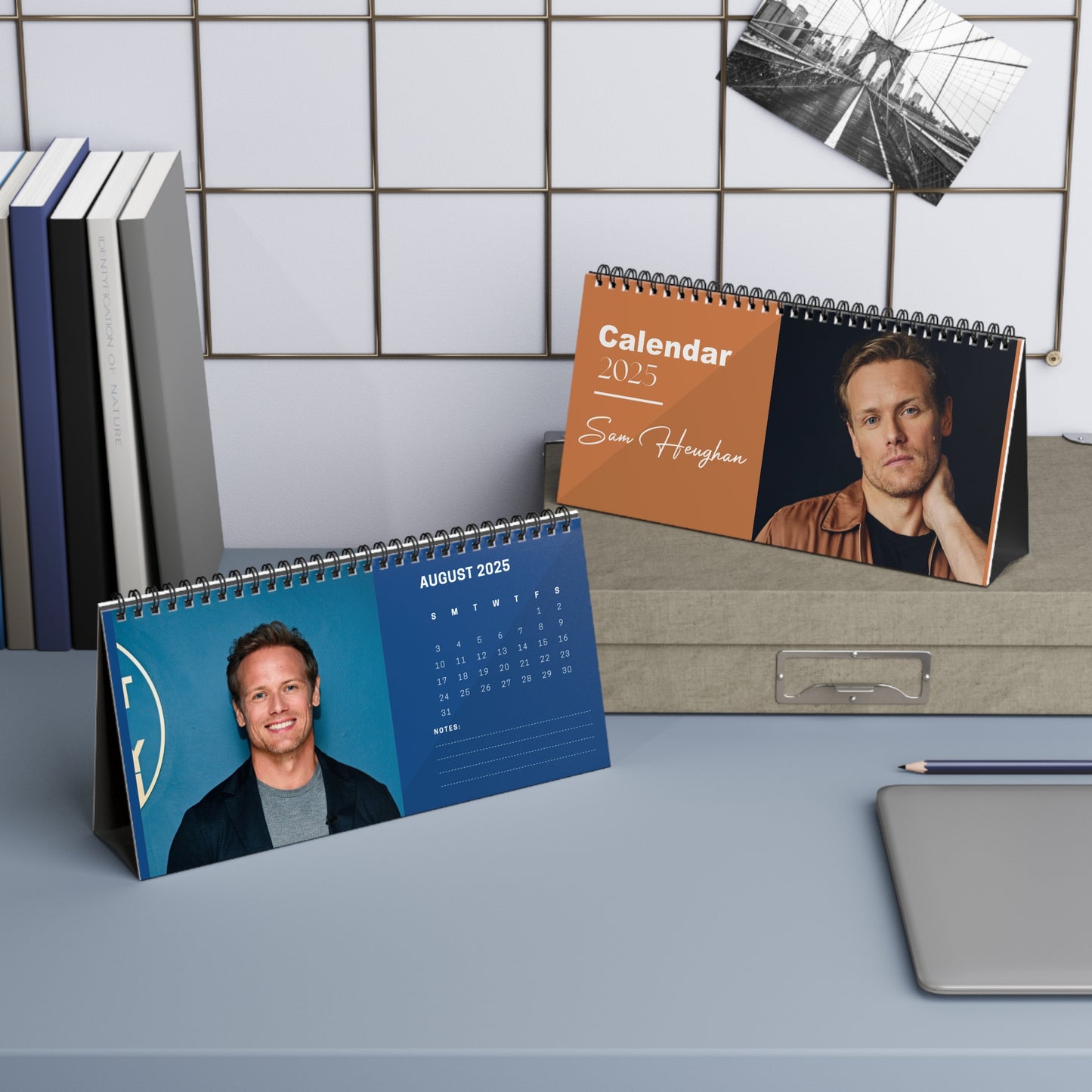 Sam Heughan 2025 Desk Calendar | Sam Heughan Calendar | Fan Gift