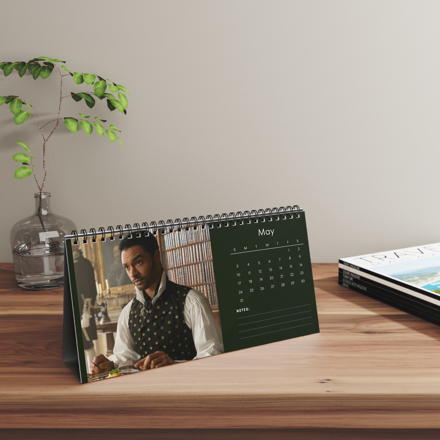 Regé-Jean Page 2026 Desk Calendar | Celebrity Spiral Bound Photo Calendar | Fan Collectible Gift | Stylish Desk & Office Décor