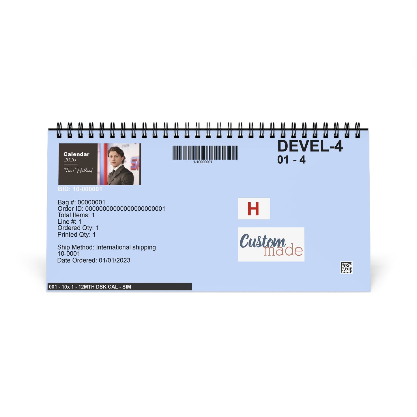 Tom Holland 2026 Desk Calendar |  Star Photo Calendar | Actor Gift for Fans