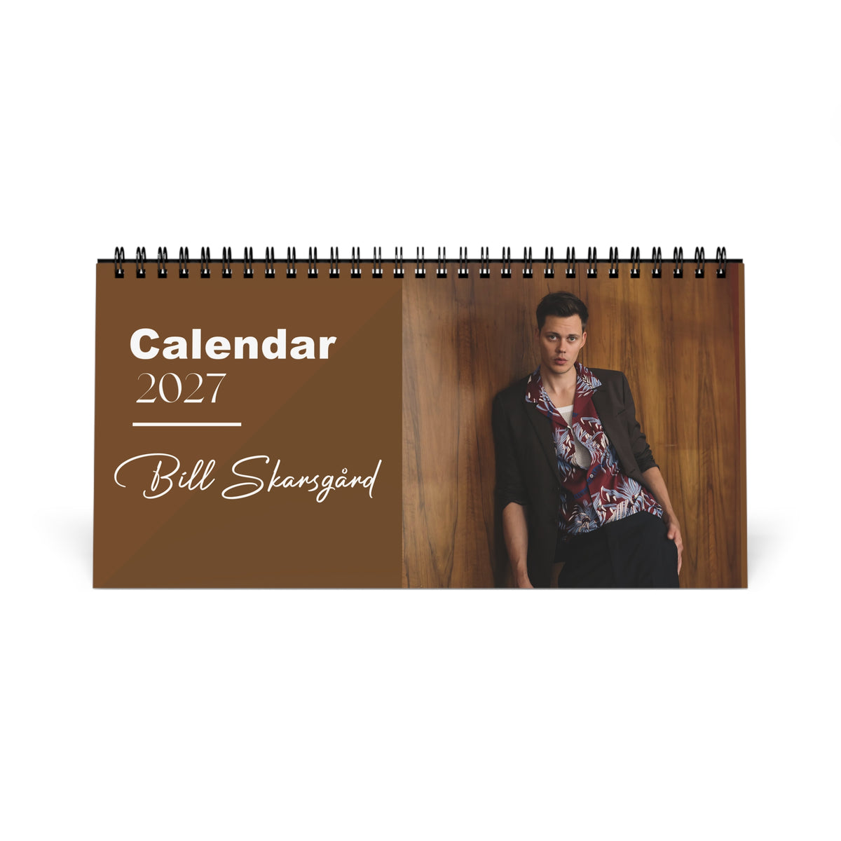 Bill Skarsgård 2027 Desk Calendar Vol 1 | Spiral Bound Photo Calendar | Fan Gift