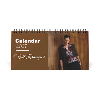 Bill Skarsgård 2027 Desk Calendar Vol 1 | Spiral Bound Photo Calendar | Fan Gift