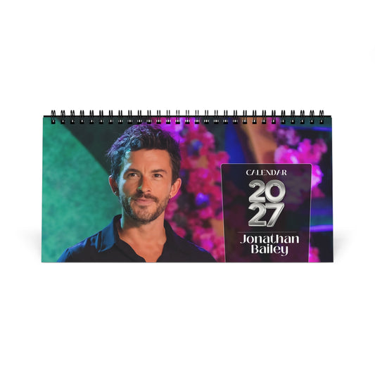 Jonathan Bailey 2027 Desk Calendar Vol 4 | Spiral Bound Photo Calendar | Fan Gift