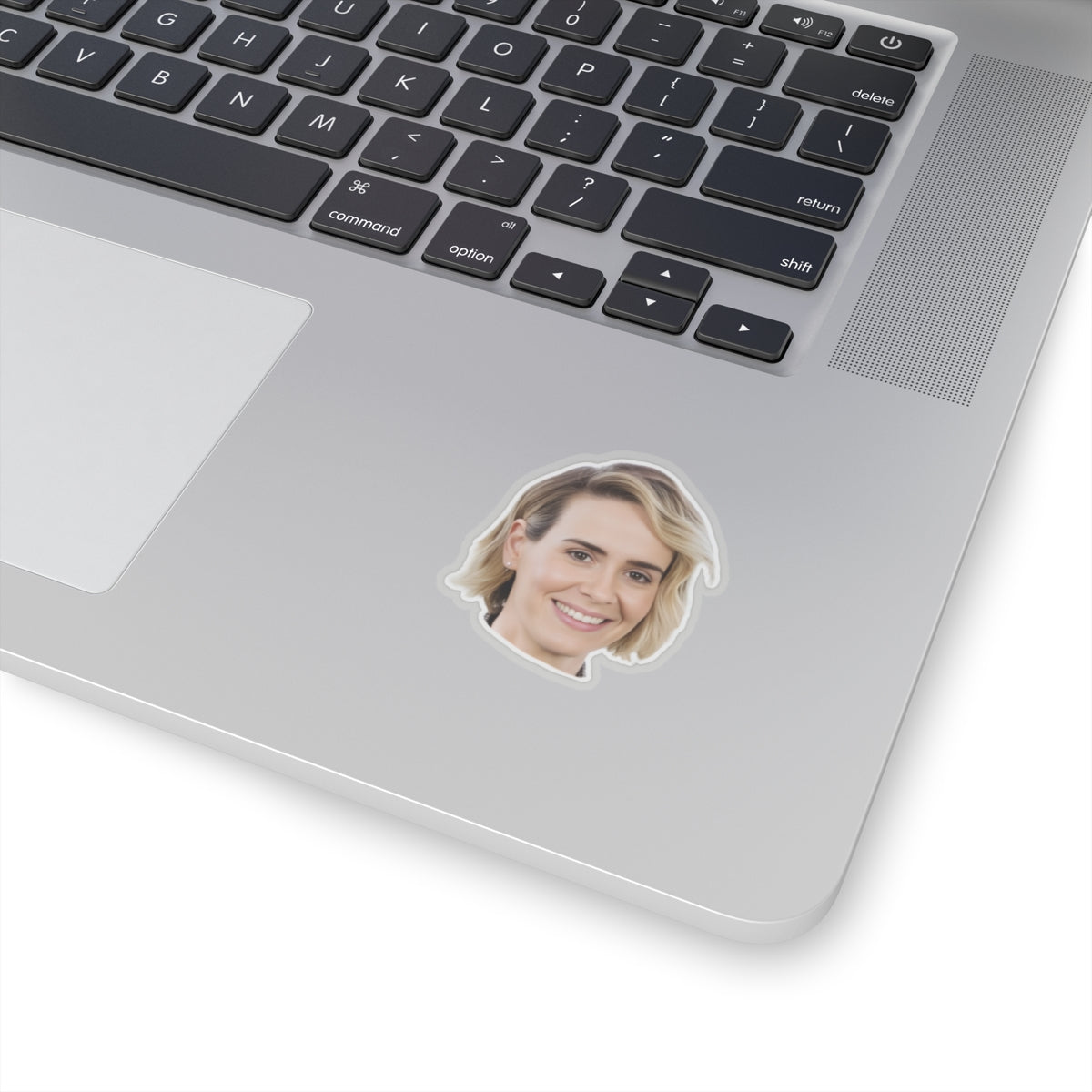 Personalized Kiss-Cut Stickers - Smiling Face Design for Laptops & Decor