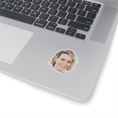 Personalized Kiss-Cut Stickers - Smiling Face Design for Laptops & Decor