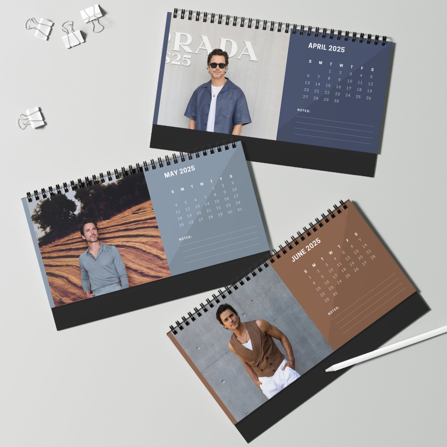 Matt Bomer 2025 Desk Calendar | Matt Bomer Calendar | Fan Gift