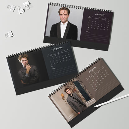 Robert Pattinson 2027 Desk Calendar Vol 2 | Spiral Bound Photo Calendar | Fan Gift