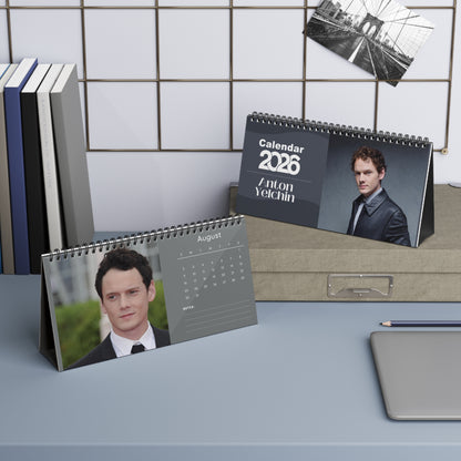 Anton Yelchin 2026 Desk Calendar | Celebrity Spiral Bound Photo Calendar | Fan Collectible Gift | Stylish Desk & Office Décor