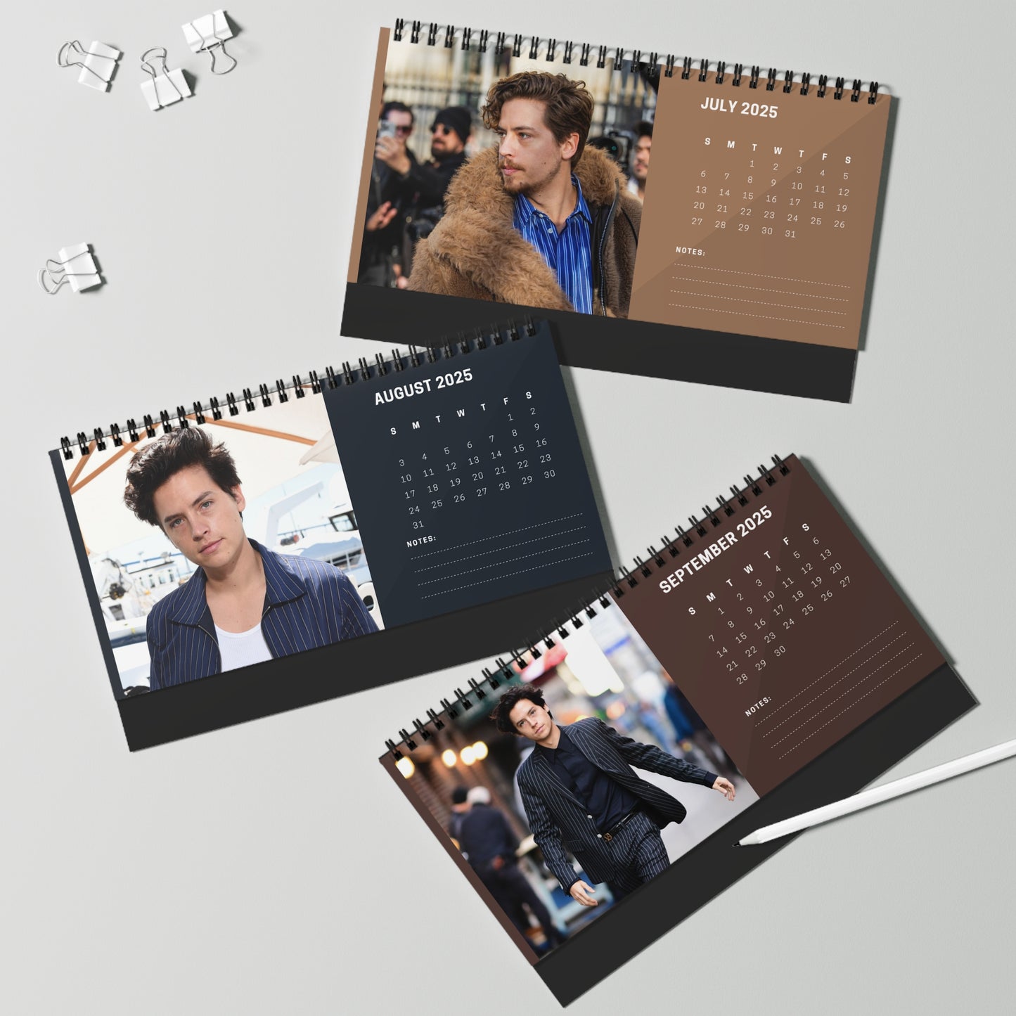 Cole Sprouse 2025 Desk Calendar | Cole Sprouse Calendar | Fan Gift