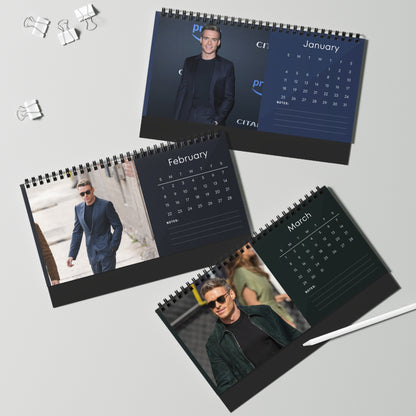 Richard Madden 2026 Desk Calendar | Premium Spiral-Bound Celebrity Photo Calendar | Fan Gift & Stylish Desk Décor