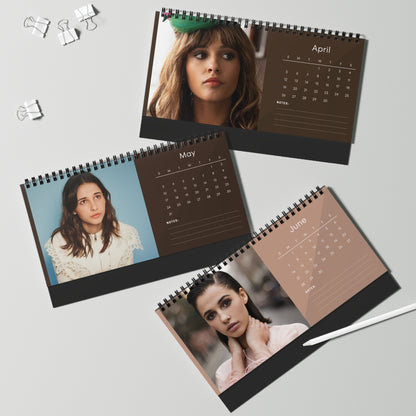 Naomi Scott 2026 Desk Calendar | Celebrity Spiral Bound Photo Calendar | Fan Collectible Gift | Stylish Desk & Office Décor
