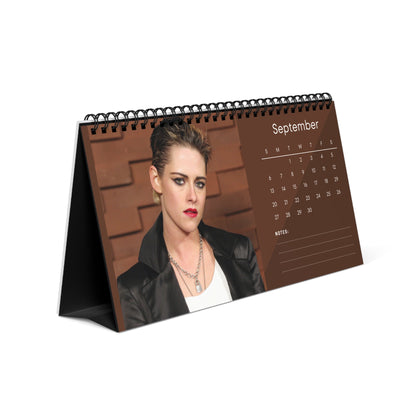 Kristen Stewart 2026 Desk Calendar | Premium Spiral Bound Celebrity Photo Calendar | Collectible Fan Gift | Stylish Desk & Office Décor