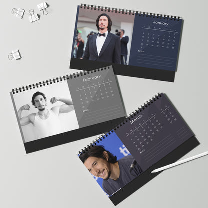 Adam Driver 2027 Desk Calendar Vol 1 | Spiral Bound Photo Calendar | Fan Gift