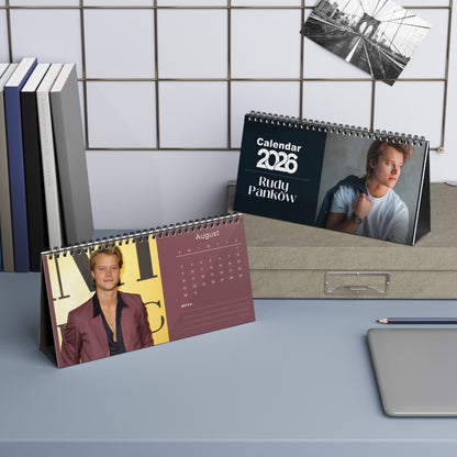 Rudy Pankow 2026 Desk Calendar | Premium Spiral Bound Celebrity Photo Calendar | Collectible Fan Gift | Stylish Desk & Office Décor