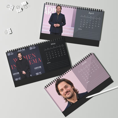 Lucas Bravo 2026 Desk Calendar | Premium Spiral Bound Celebrity Photo Calendar | Stylish Collectible Gift for Fans & Desk Décor