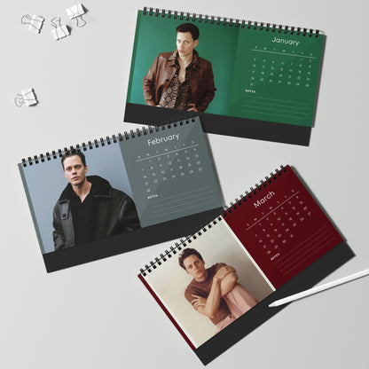 Bill Skarsgård 2027 Desk Calendar Vol 1 | Spiral Bound Photo Calendar | Fan Gift