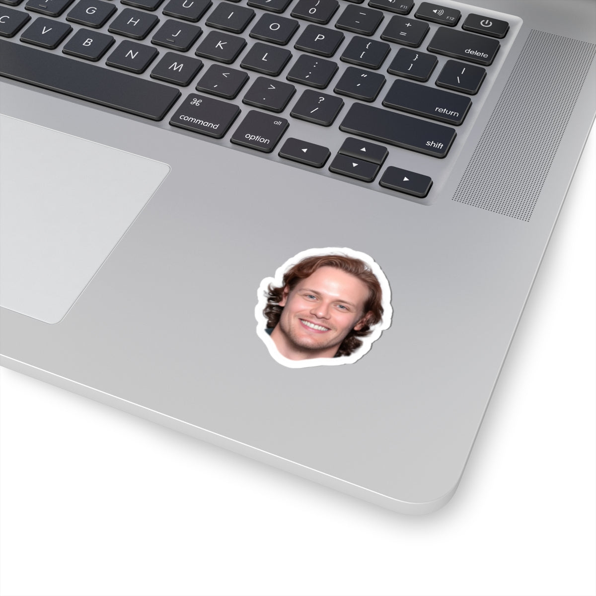 Personalized Kiss-Cut Stickers - Smiling Face Design for Laptops & Decor