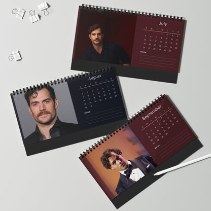 Henry Cavill 2026 Desk Calendar | Celebrity Photo Calendar | Star Gift | Desk Décor for Fans