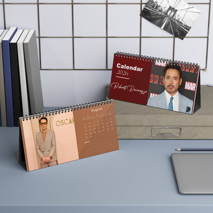 Robert Downey Jr 2026 Desk Calendar | Premium Celebrity Photo Calendar | Stylish Office Decor & Fan Gift