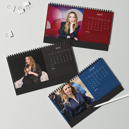 Jodie Comer 2026 Desk Calendar | Premium Spiral Bound Celebrity Photo Calendar | High-Quality Fan Gift & Desk Décor