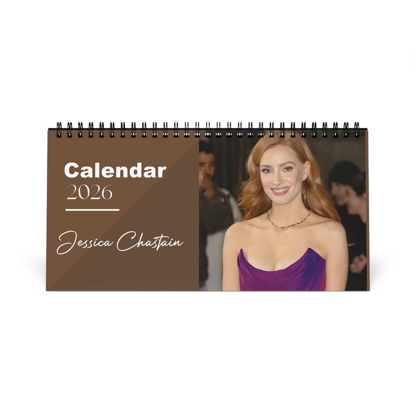 Jessica Chastain 2026 Desk Calendar | Oscar Winner Actress | Zero Dark Thirty & The Help | Celebrity Gift | Office Decor