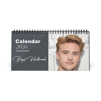 Boyd Holbrook 2026 Desk Calendar | Premium Spiral Bound Celebrity Photo Calendar | High-Quality Gift for Fans & Desk Décor