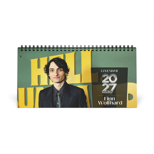 Finn Wolfhard 2027 Desk Calendar Vol 4 | Spiral Bound Photo Calendar | Fan Gift