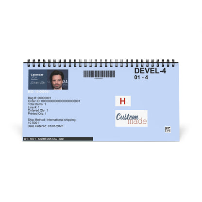 Sebastian Stan 2026 Desk Calendar | Premium Spiral Bound Celebrity Photo Calendar | High-Quality Fan Gift & Desk Décor