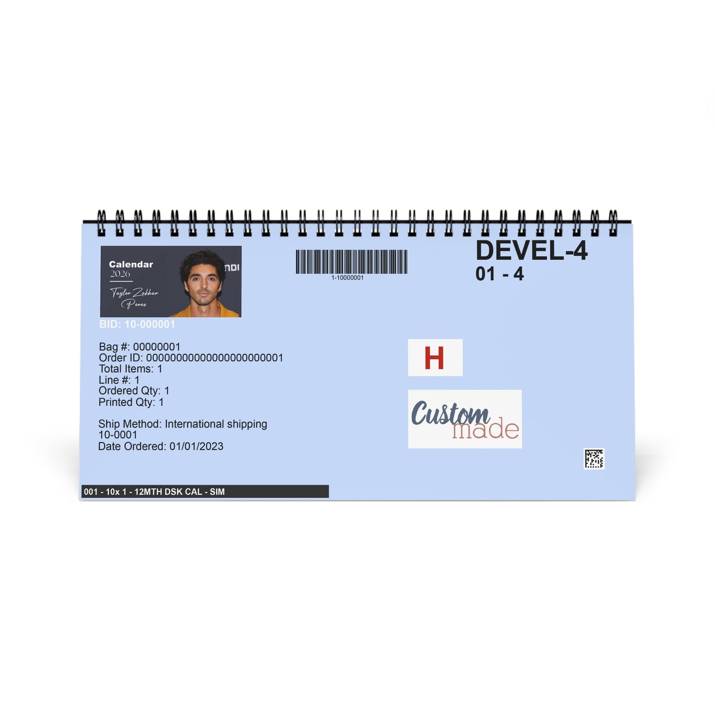 Taylor Zakhar Perez 2026 Desk Calendar | Premium Spiral Bound Celebrity Photo Calendar | High-Quality Fan Gift & Desk Décor