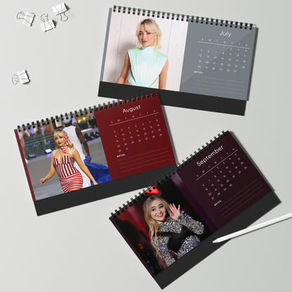 Sabrina Carpenter 2026 Desk Calendar | Celebrity Photo Calendar | Stylish Fan Gift for Desk & Office