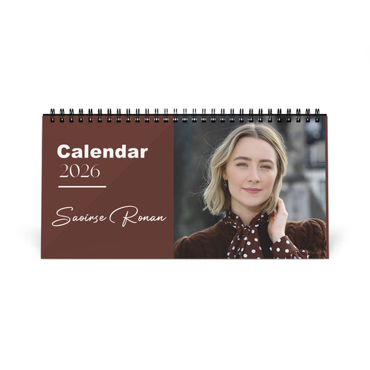 Saoirse Ronan 2026 Desk Calendar | Celebrity Photo Calendar | Premium Desk Accessory & Fan Gift