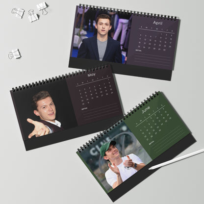 Tom Holland 2027 Desk Calendar Vol 2 | Spiral Bound Photo Calendar | Fan Gift