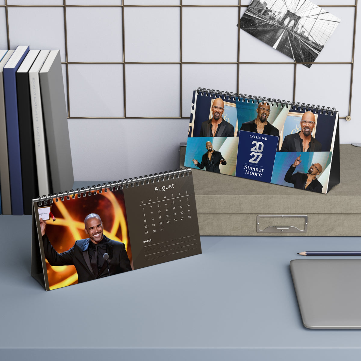 Shemar Moore 2027 Desk Calendar Vol 2 | Spiral Bound Photo Calendar | Fan Gift
