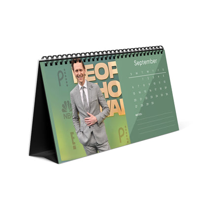 Tom Hiddleston 2026 Desk Calendar | Star Photo Calendar | Actor Gift for Fans