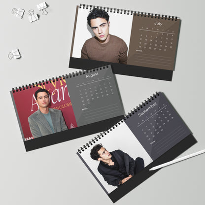 Darren Barnet 2026 Desk Calendar | Celebrity Spiral Bound Photo Calendar | Fan Collectible Gift | Stylish Desk & Office Décor