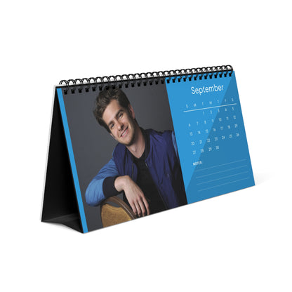 Andrew Garfield 2026 Desk Calendar | Celebrity Spiral Bound Photo Calendar | Fan Collectible Gift | Stylish Desk & Office Décor