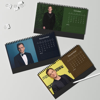 Taron Egerton 2027 Desk Calendar Vol 3 | Spiral Bound Photo Calendar | Fan Gift