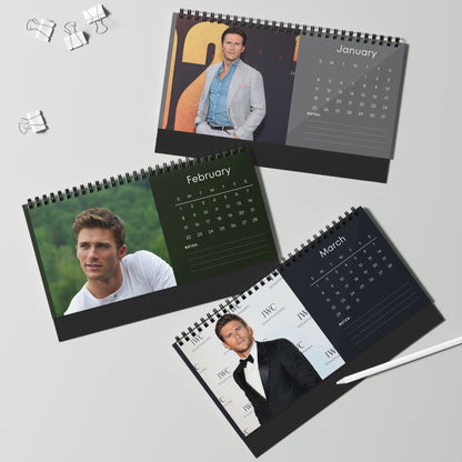 Scott Eastwood 2026 Desk Calendar | Celebrity Photo Calendar | Stylish Desk Accessory & Perfect Fan Gift