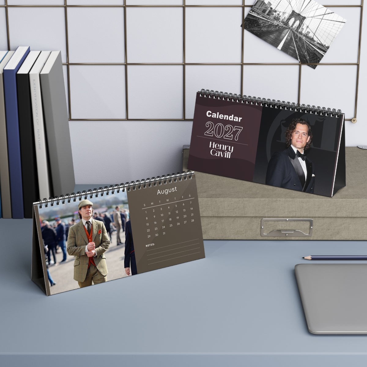 Henry Cavill 2027 Desk Calendar Vol 4 | Spiral Bound Photo Calendar | Fan Gift