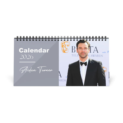 Aidan Turner 2026 Desk Calendar | Poldark Actor Gift | Ross Poldark Calendar | Hobbit Actor | Office Desk Decor